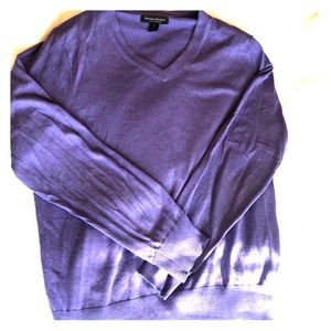 Luxury blend thin v neck sweater periwinkle